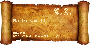 Malle Kamill névjegykártya